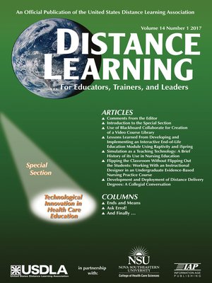 cover image of Distance Learning, Volume 14, Number 1